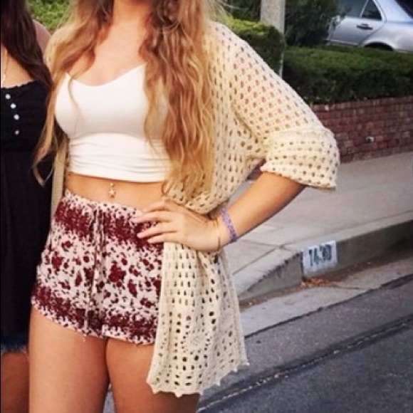 Macy's Sweaters - Cream crochet cardigan